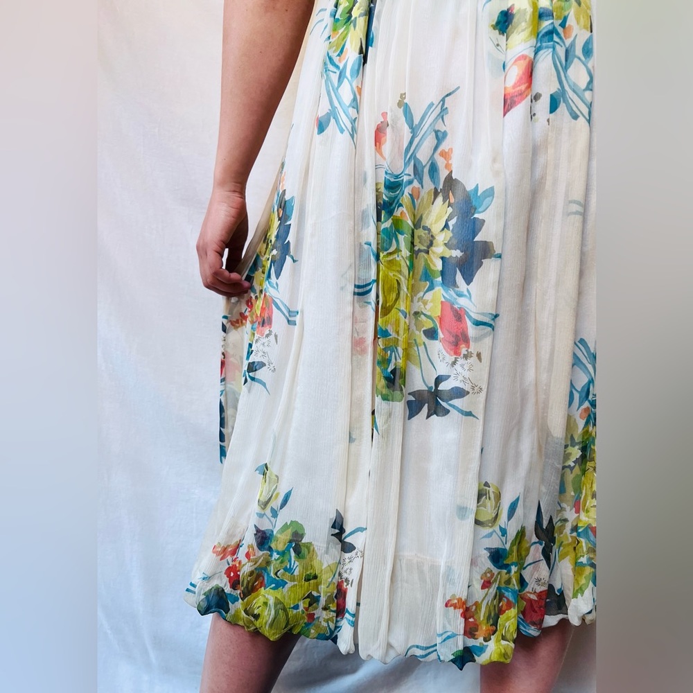 Floral Silk Bubble Skirt